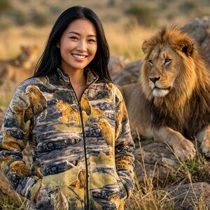 ZooFleece Lion King Lions Fleece Big Cat Leo Mane Jacket Animal Sweater S-3X